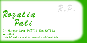 rozalia pali business card